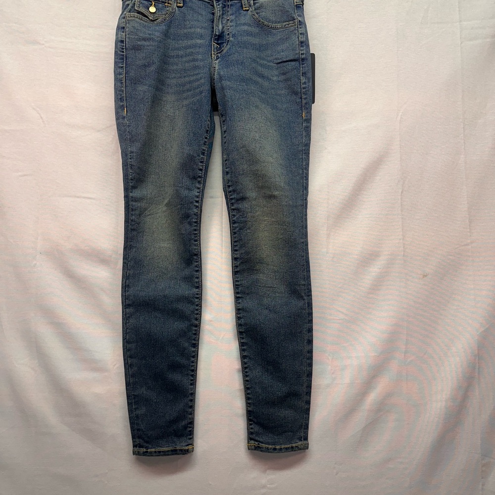 True Religion Jennie curvy super skinny‎ medium rise size 28 Fog wash NWT